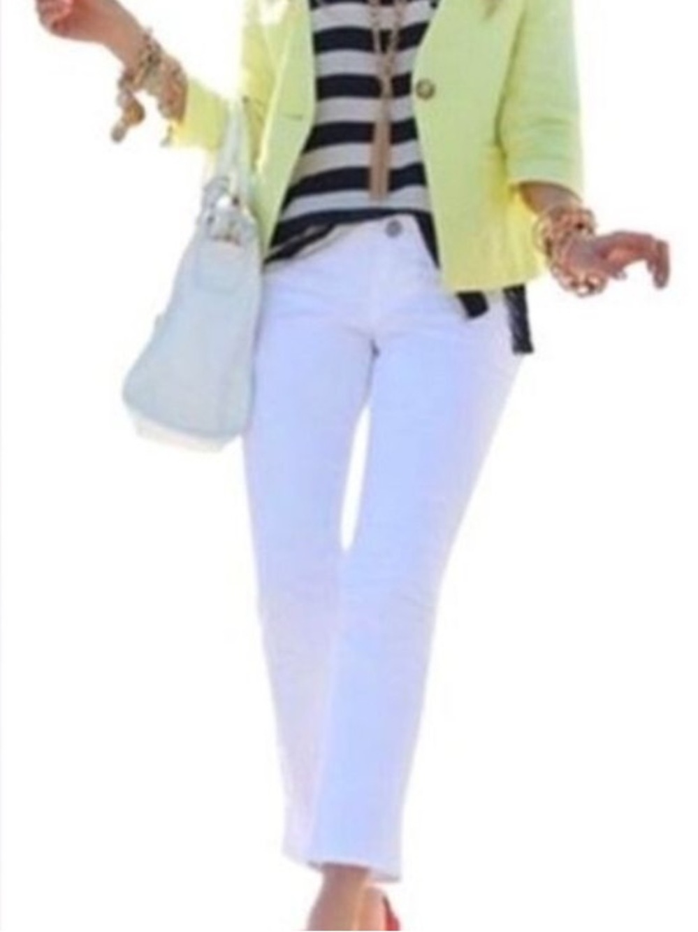 Lilly Pulitzer Palm Beach Fit Cropped Jeans White Size 8